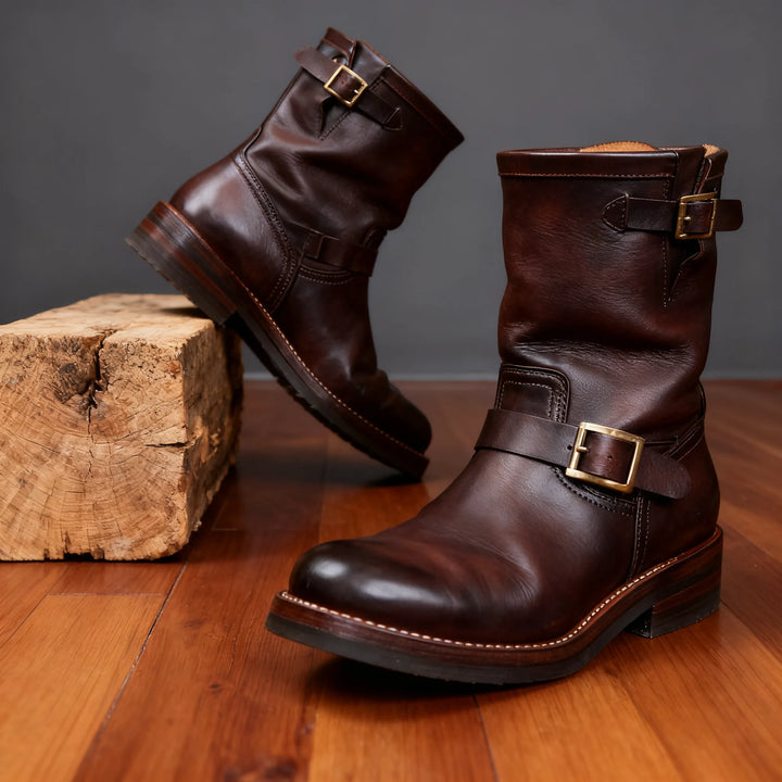Osborne Mid-Calf Boots - Color:Chestnut;Size:38