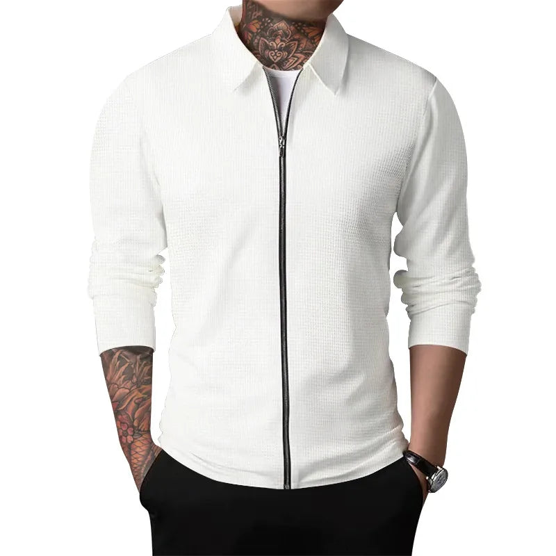 Otto | Men's Lightweight Textured Jacket  - Color:White;Size:XS