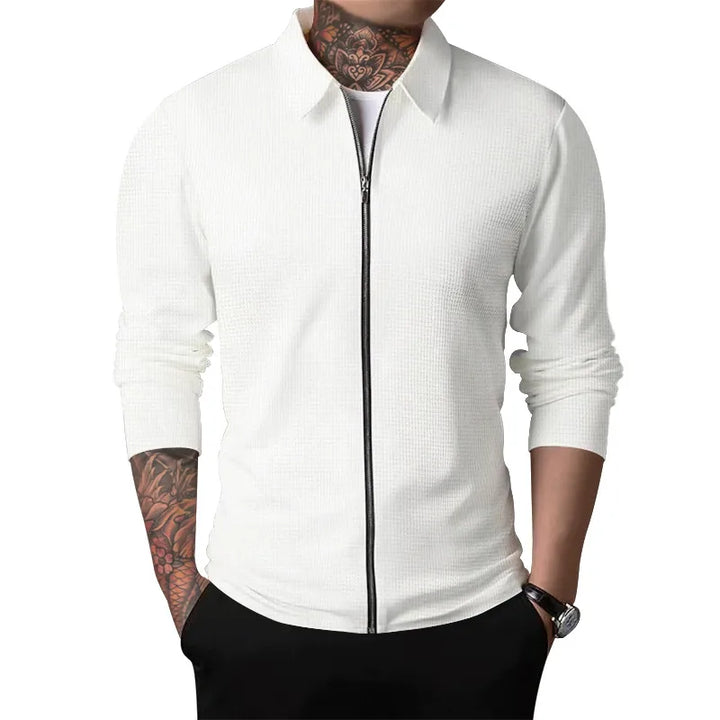 Otto | Men's Lightweight Textured Jacket  - Color:White;Size:XS