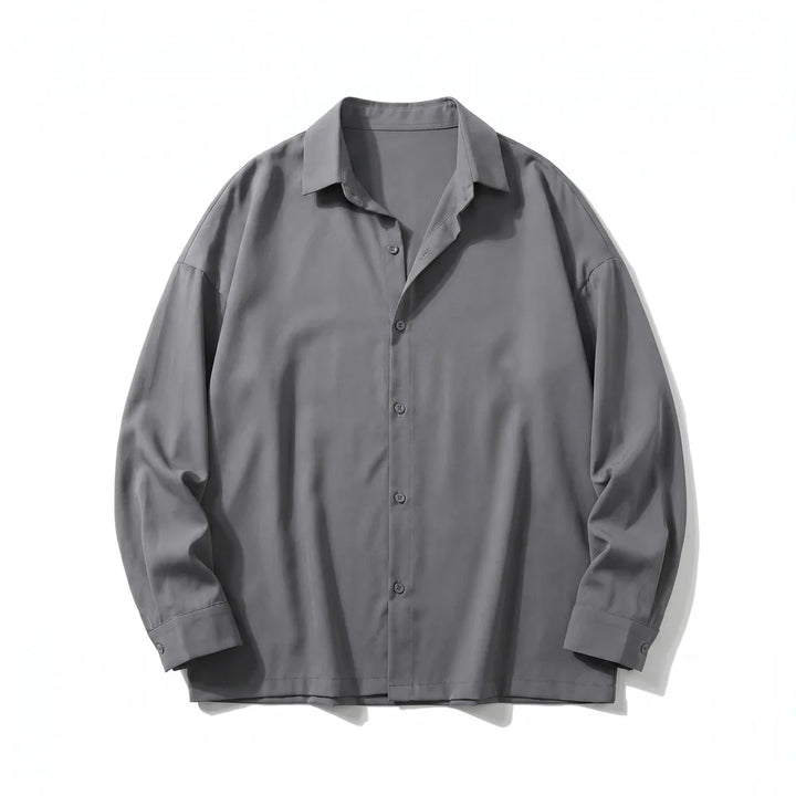 Owen Button-Up Shirt - Color:Dark Gray;Size:S