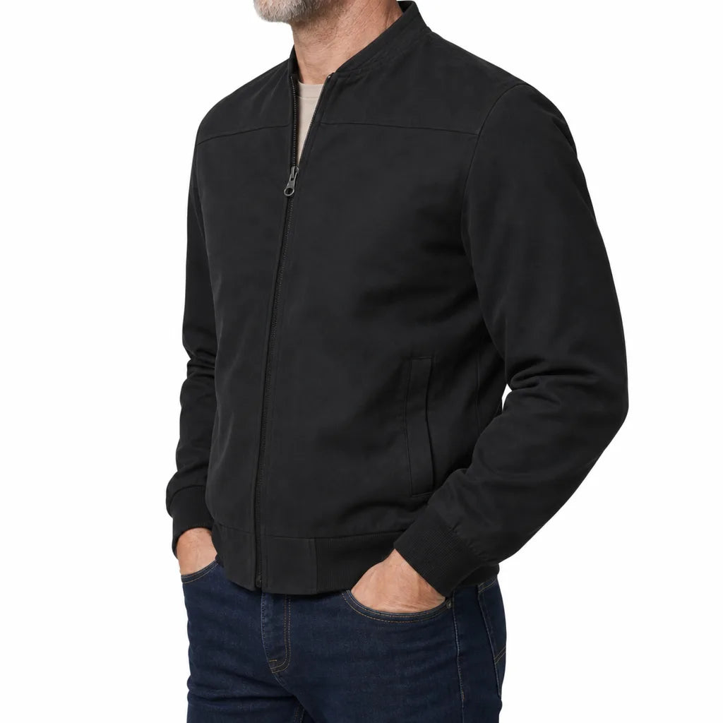 Men's Black Owen Stand Collar Jacket