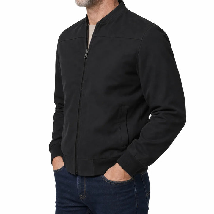 Men's Black Owen Stand Collar Jacket