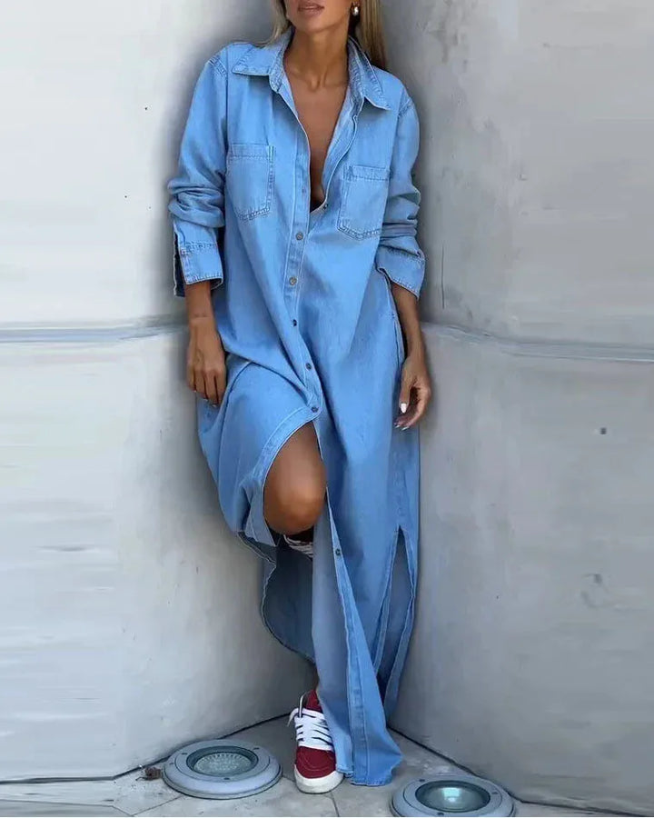 Paige | Women's Soft Denim Dress  - Color:Blue;Size:XS
