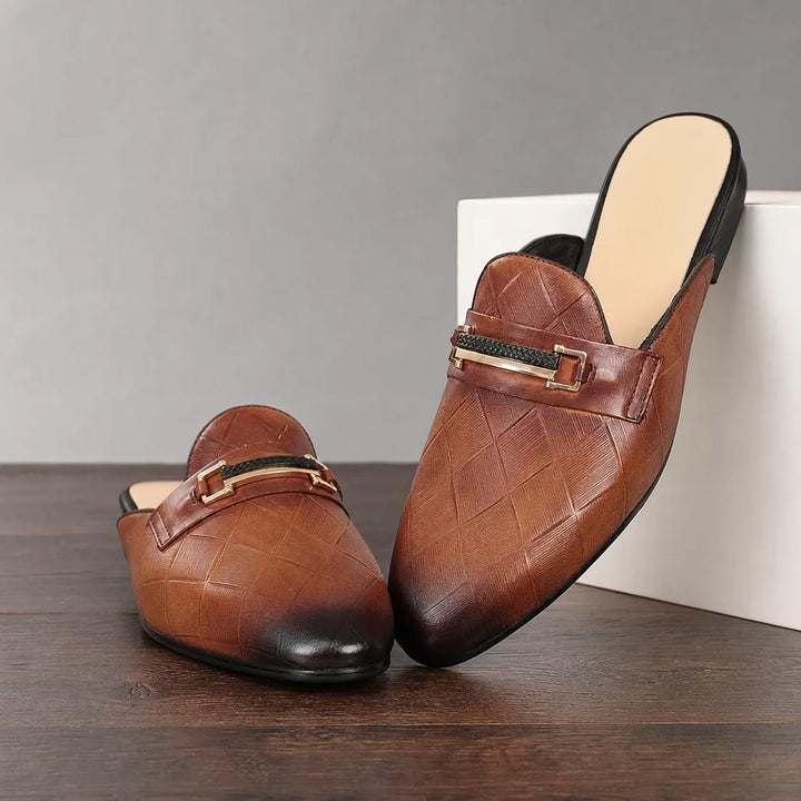 Parker Mule Loafers - Color:Brown;Size:38
