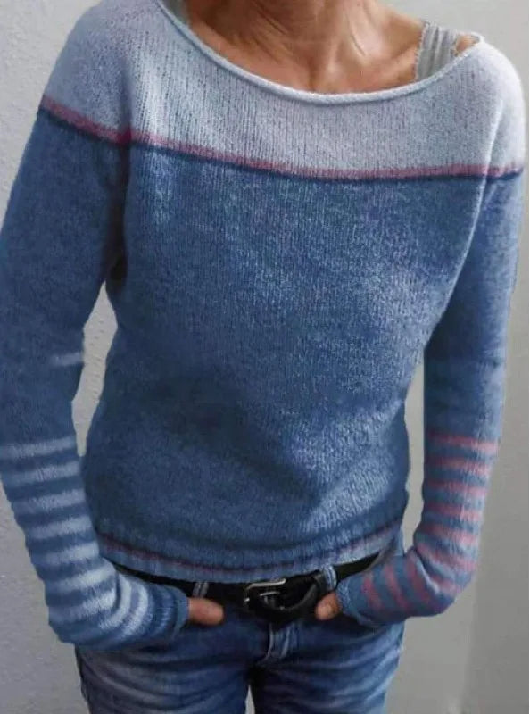 Parris | Women's Color-Block Sweater - Size:XS;Color:Blue