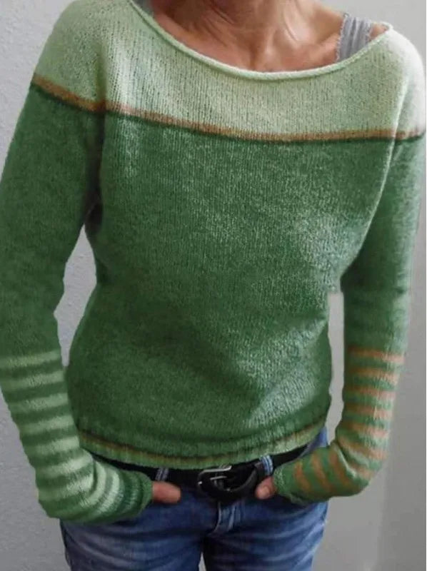 Parris | Women's Color-Block Sweater - Size:XS;Color:Green