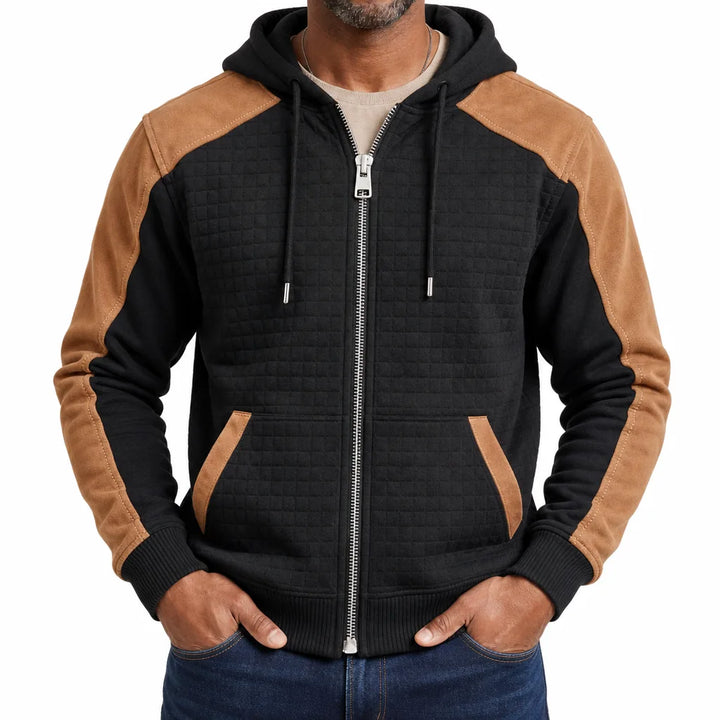 Parsons Check Zip Hoodie - Color:Black;Size:XS