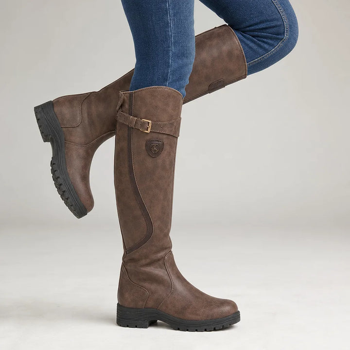 Women's Dark Brown Patton | Women's Orthopedic Riding Boots -No match