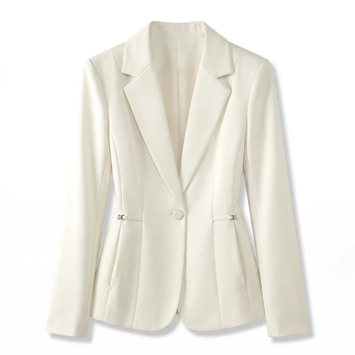 Pauline Fitted Blazer - Color:Off-White;Size:XS