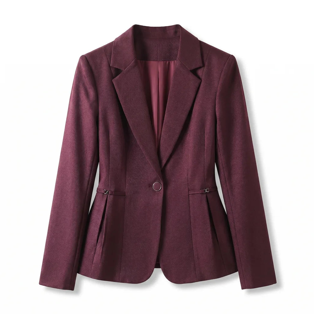 Pauline Fitted Blazer - Color:Purple;Size:XS