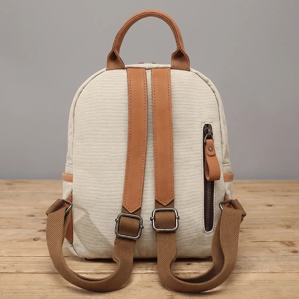 Men's Beige Pearl Waterproof Canvas Backpack