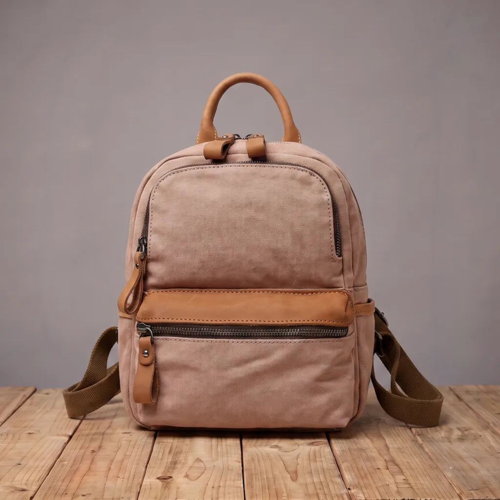Pearl | Mens Canvas Travel Backpack - Color:Pink