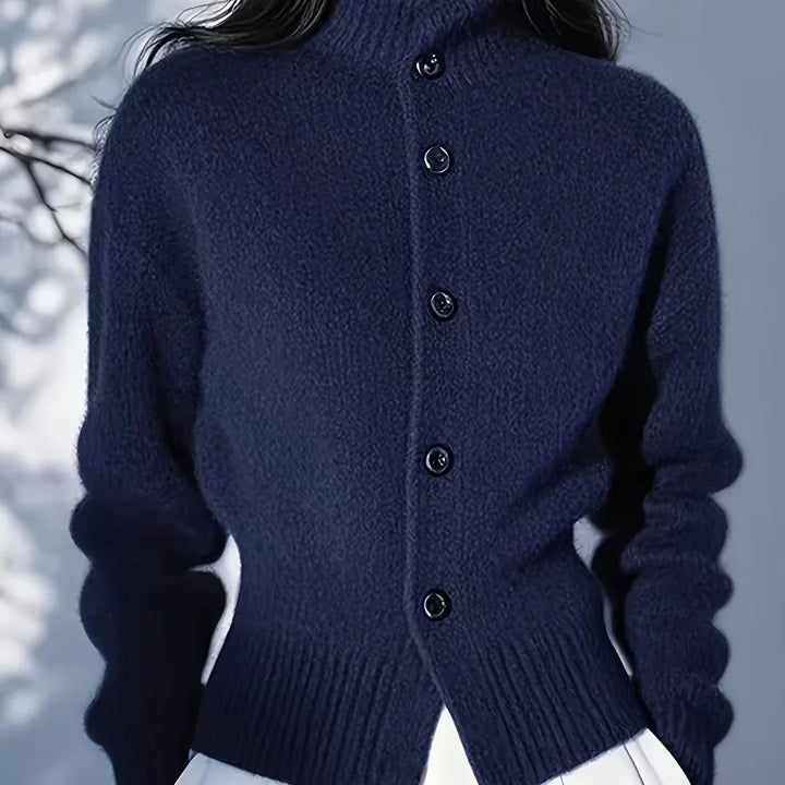 Pearl | Women's Elegant Cardigan - Color:Navy;Size:S
