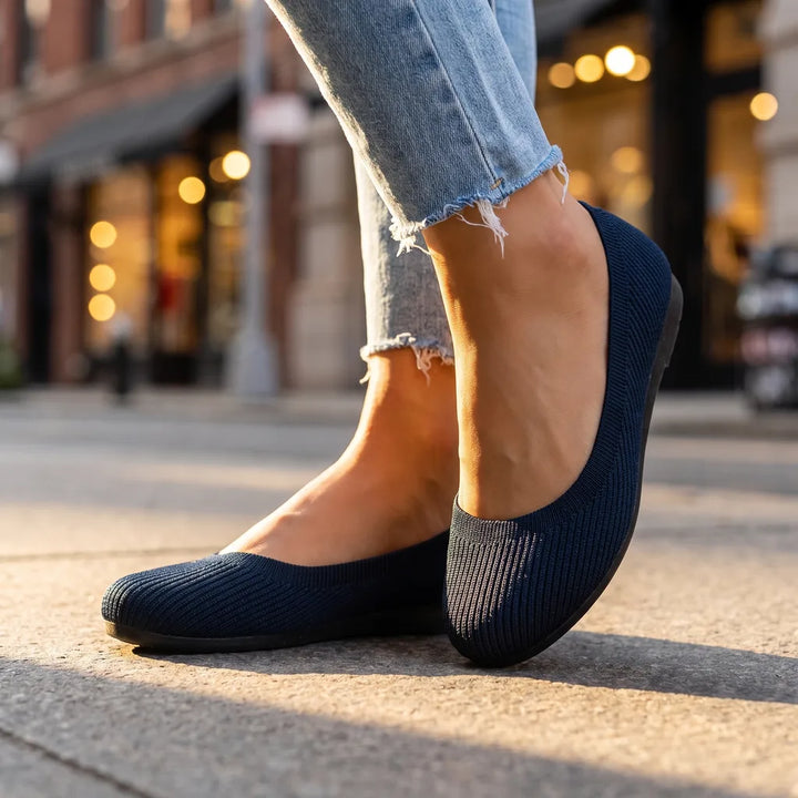 Women's Blue Thomas Knit Flats