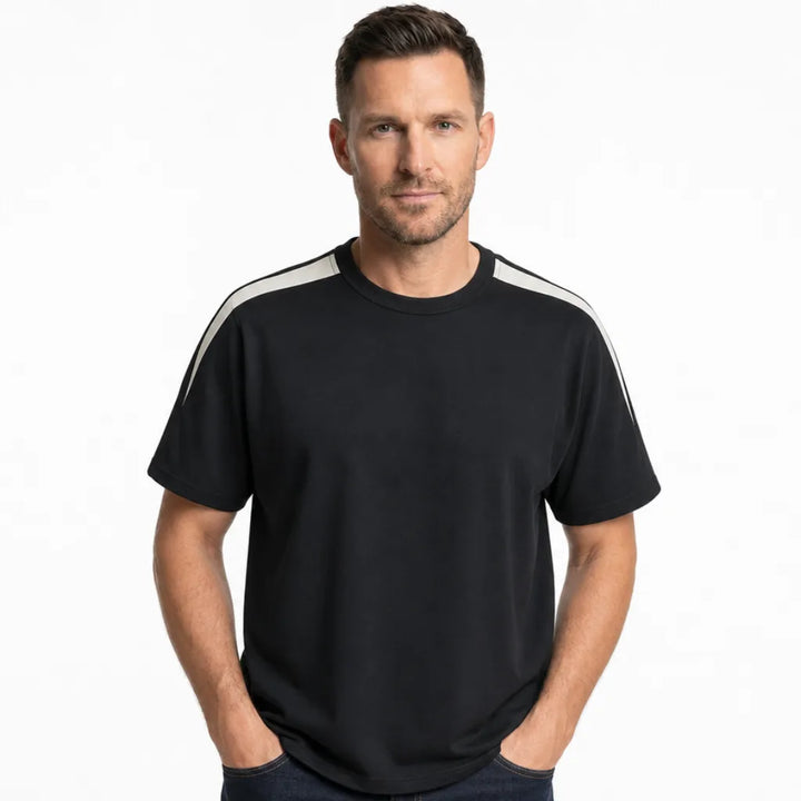 Men's Black Philip Essential Striped Tee