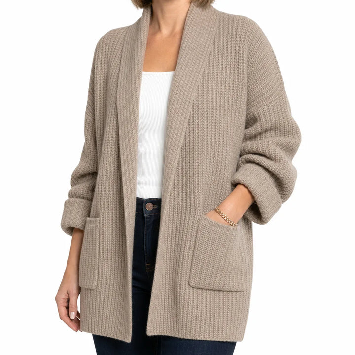Women's Gray Arthur Longline Knit Cardigan