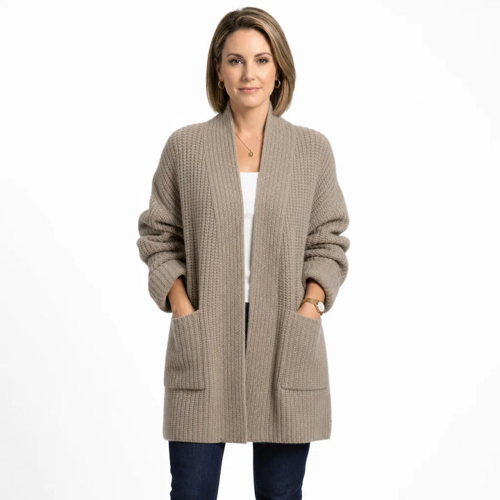 Women's Gray Arthur Longline Knit Cardigan
