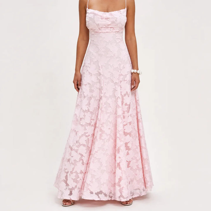 Philippa | Women's Fall Homecoming Maxi Dress - Color:Pink;Size:XS