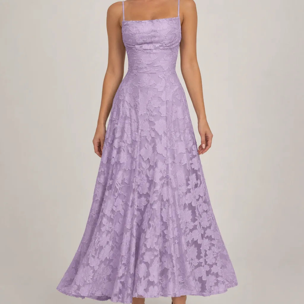 Philippa | Women's Fall Homecoming Maxi Dress - Color:Purple;Size:XS