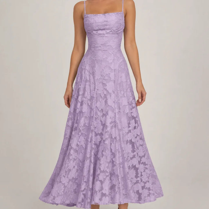 Philippa | Women's Fall Homecoming Maxi Dress - Color:Purple;Size:XS