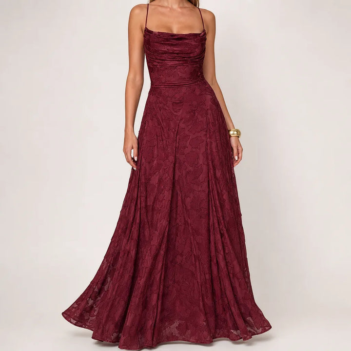 Philippa | Women's Fall Homecoming Maxi Dress - Color:Red;Size:XS