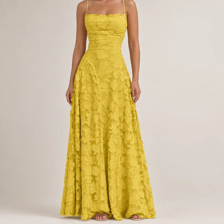 Philippa | Women's Fall Homecoming Maxi Dress - Color:Yellow;Size:XS