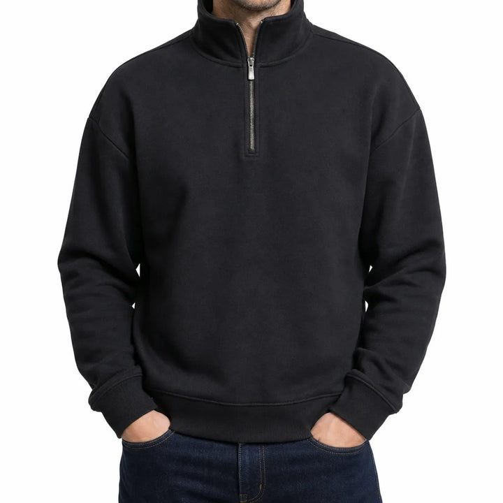 Phillips Fleece Half-Zip Sweater - Color:Black;Size:XS