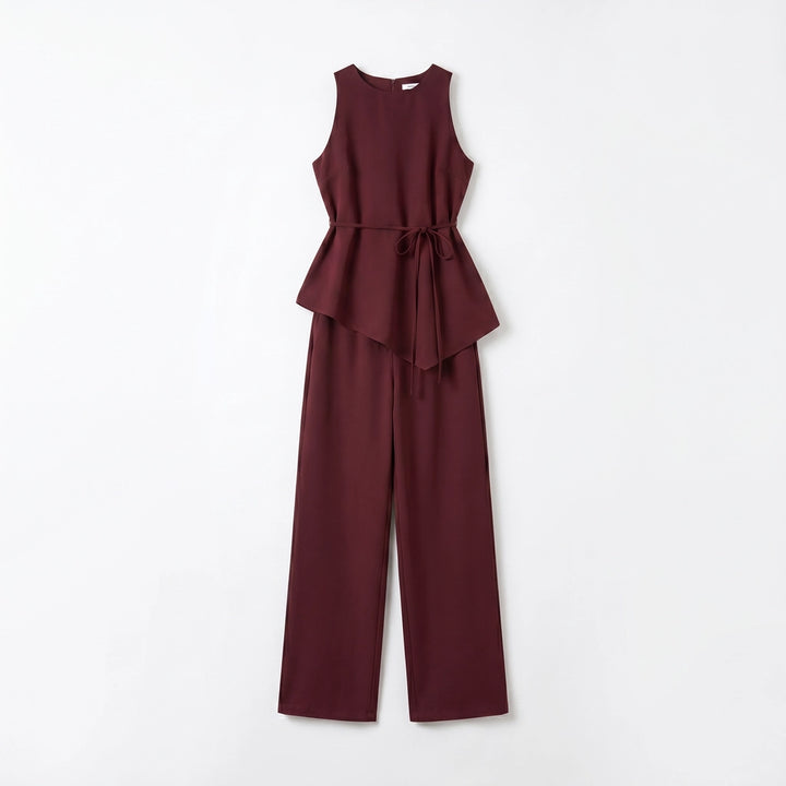 Phoebe Sleeveless Set - Color:Dark Red;Size:XXS