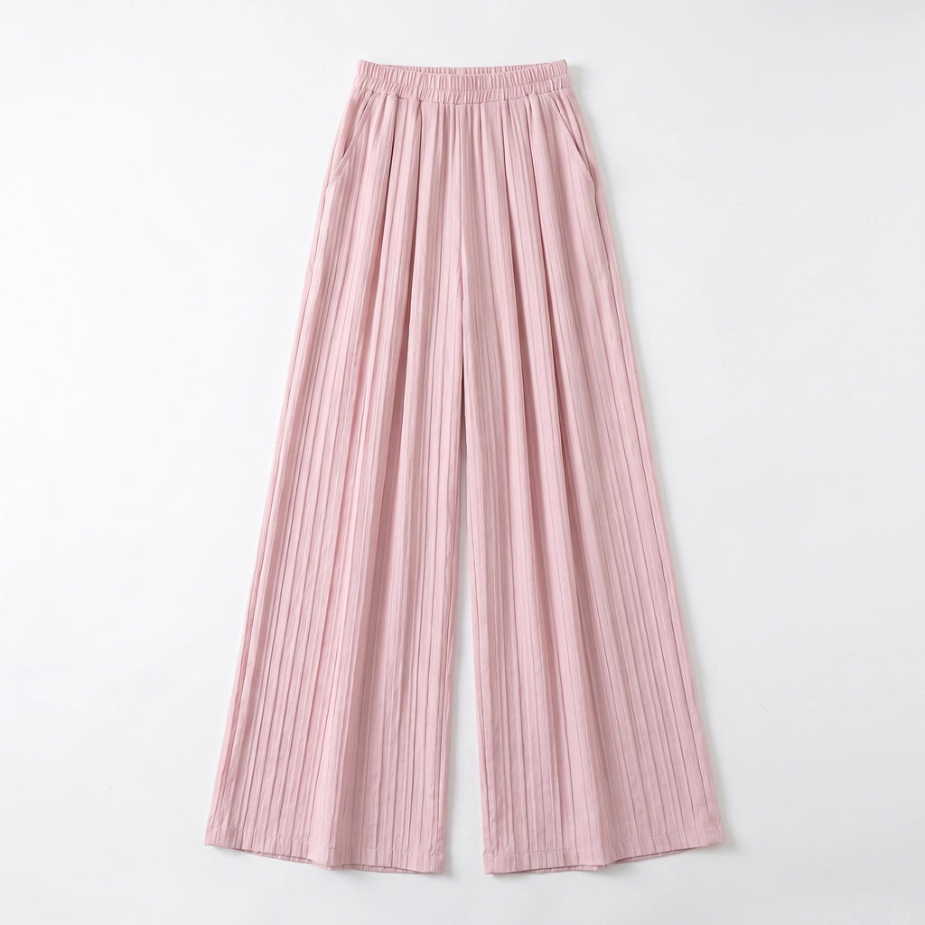 Amina Pleated Trousers - Color:Pink;Size:S
