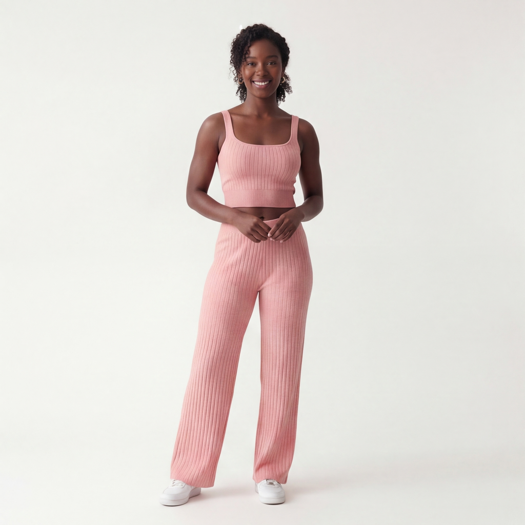 Pink Julianna Knit Three-Piece Set 2
