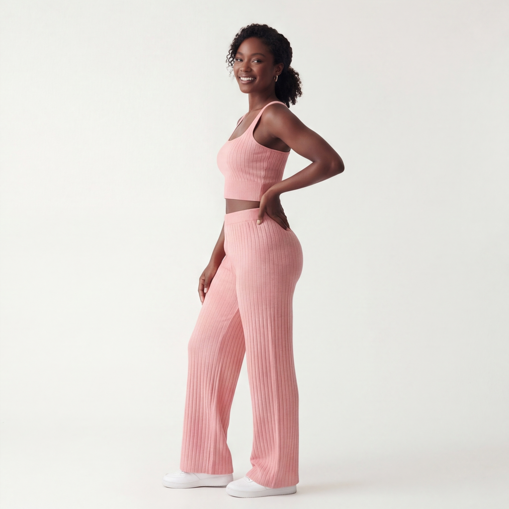 Pink Julianna Knit Three-Piece Set 1
