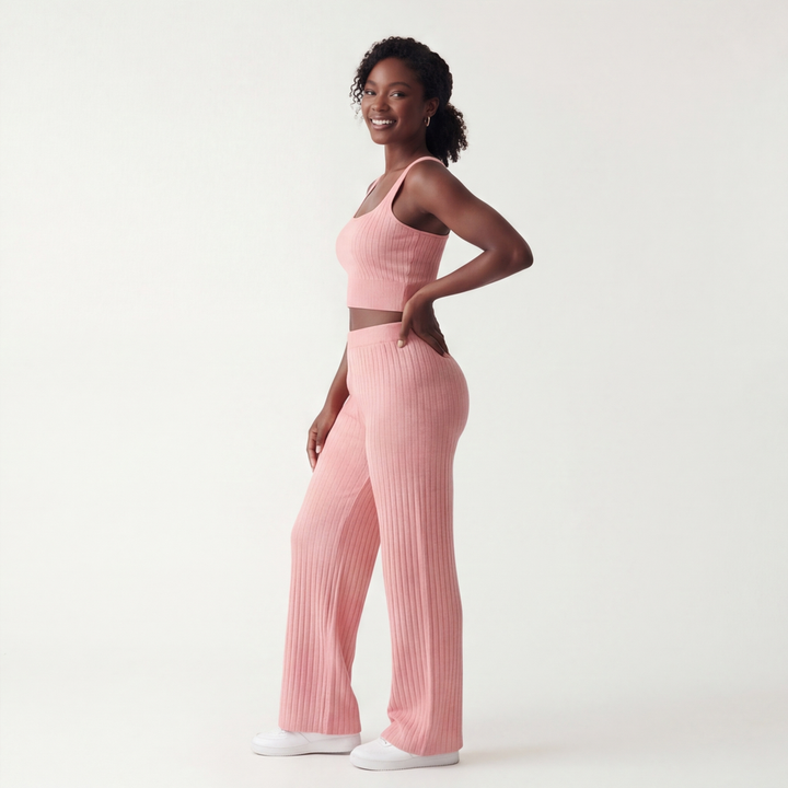 Pink Julianna Knit Three-Piece Set 1