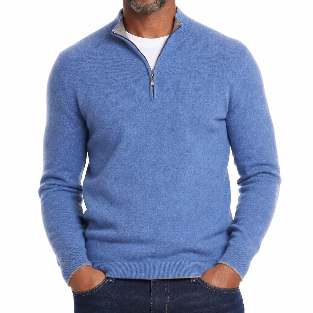 Pinkerton | Mens Fall V-Neck Sweater - Color:Blue;Size:XS