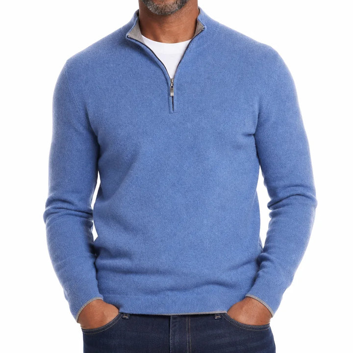 Pinkerton | Mens Fall V-Neck Sweater - Color:Blue;Size:XS