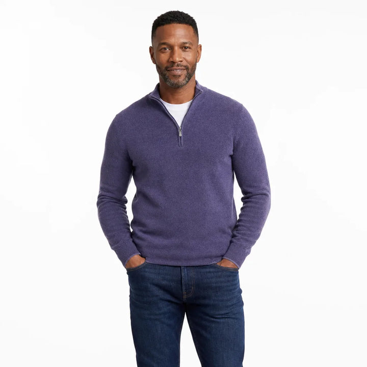 Men's Purple Pinkerton Zip Turtleneck Sweater