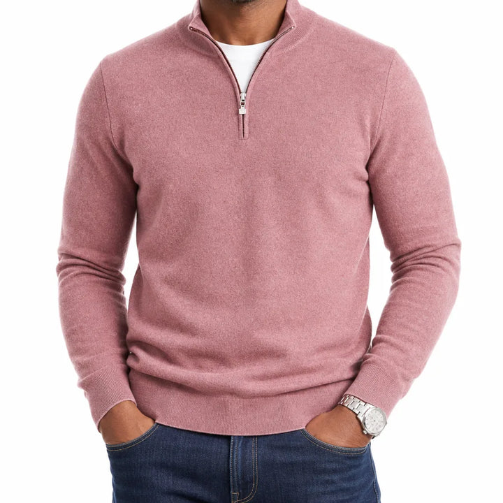 Pinkerton | Mens Fall V-Neck Sweater - Color:Pink;Size:XS