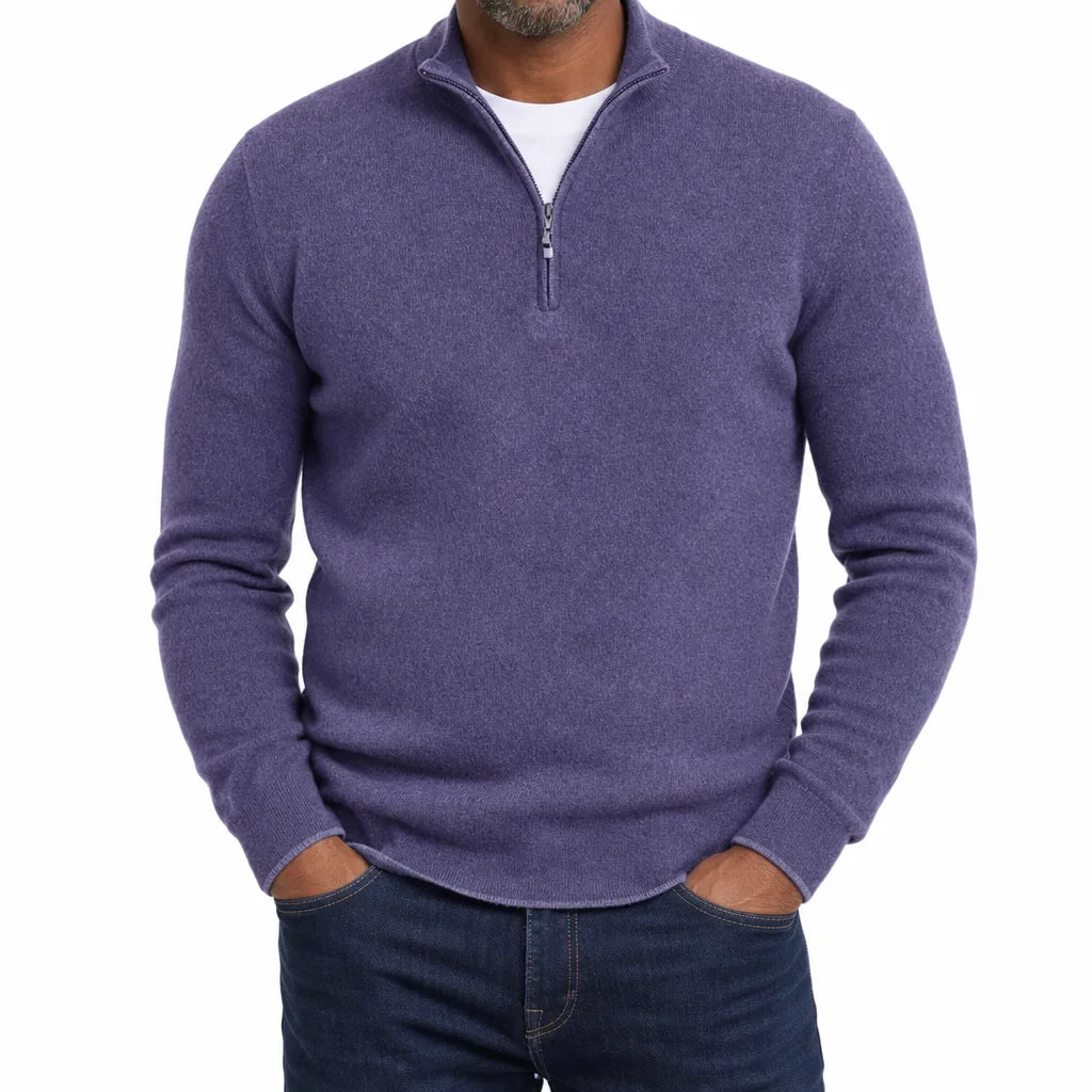 Pinkerton | Mens Fall V-Neck Sweater - Color:Purple;Size:XS