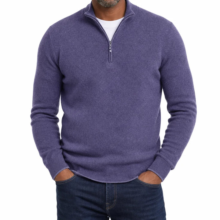 Pinkerton | Mens Fall V-Neck Sweater - Color:Purple;Size:XS
