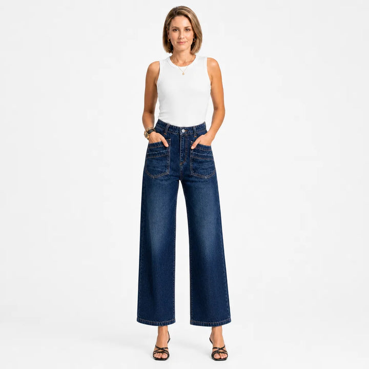 Women's Poppy Pocket Wide-Leg Jeans