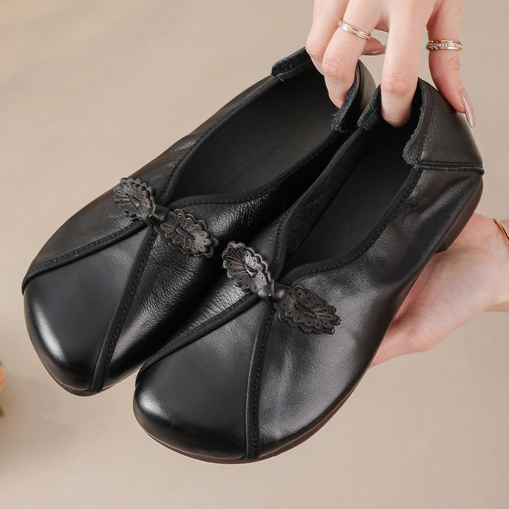 Women's Black Prescott | Women's Orthopedic Ballet Flats