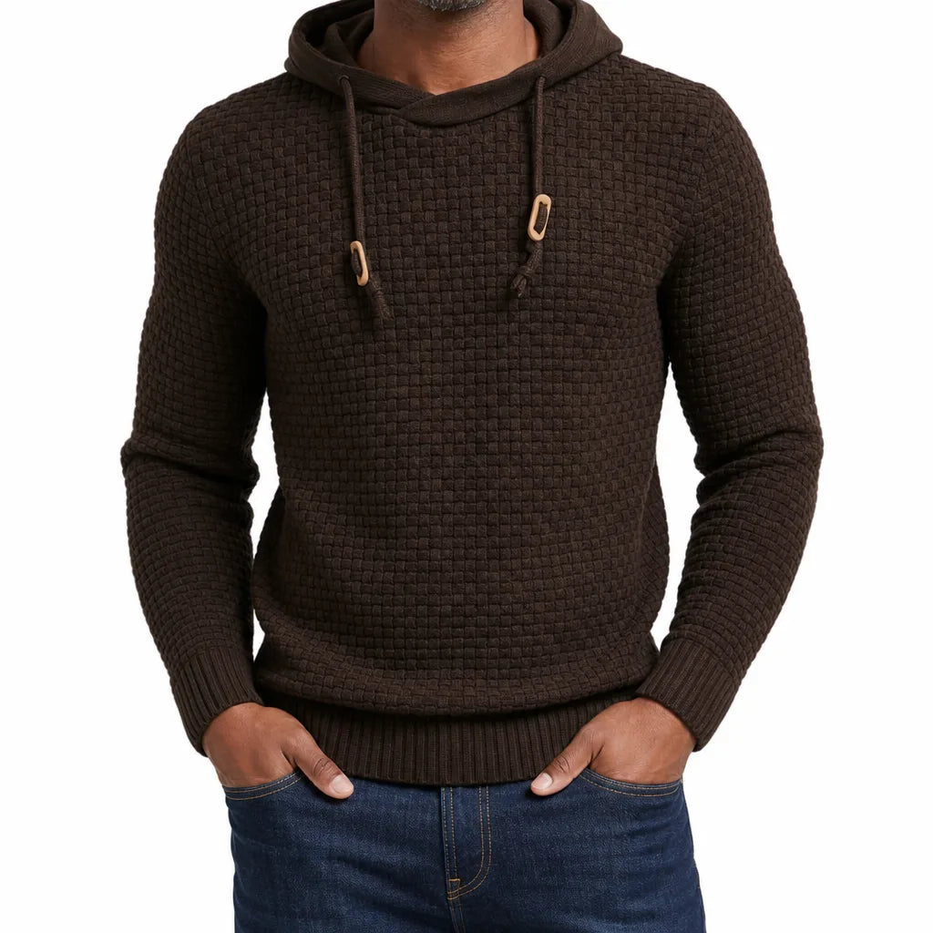 Preston Basket Knit Sweater - Color:Brown;Size:XS