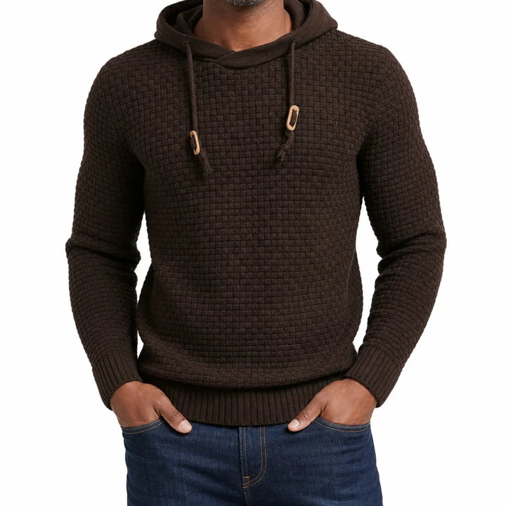 Preston Basket Knit Sweater - Color:Brown;Size:XS