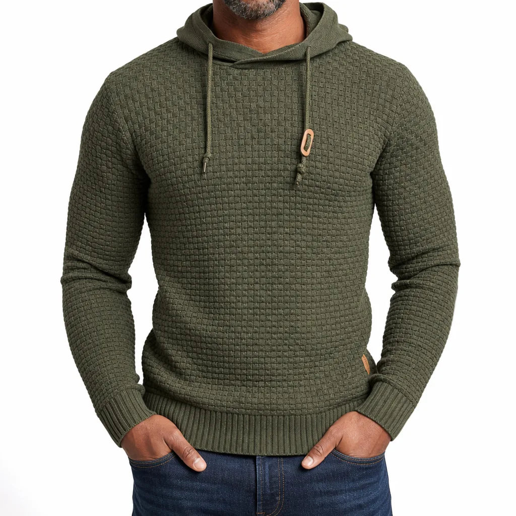 Preston Basket Knit Sweater - Color:Green;Size:XS