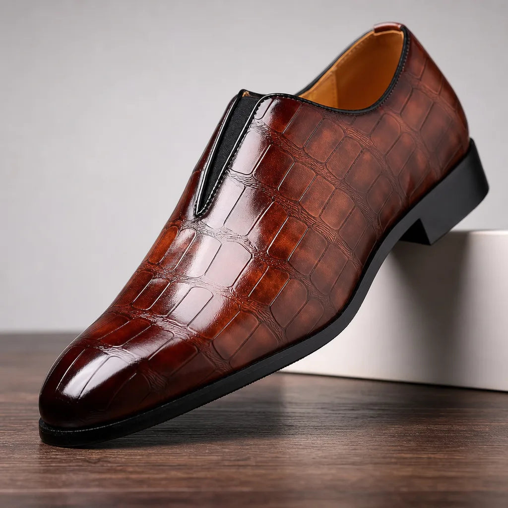 Men's Brown Rawlins Textured Slip-On Loafers