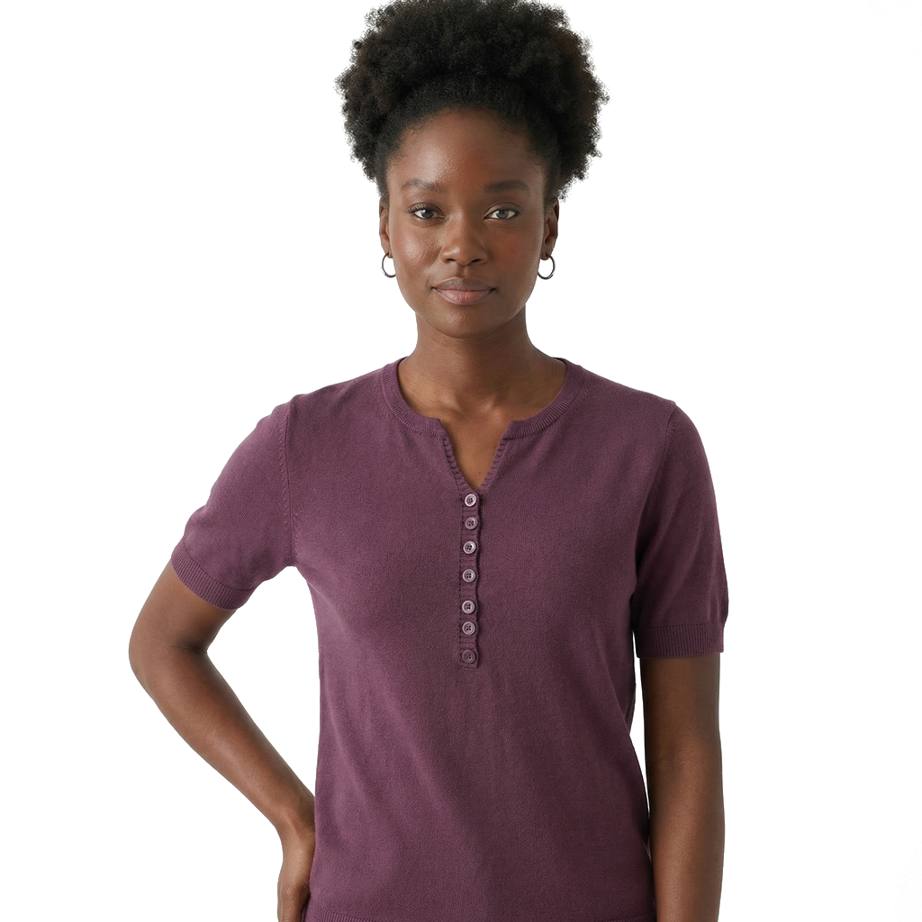 Purple Aria Cotton Linen Top 4