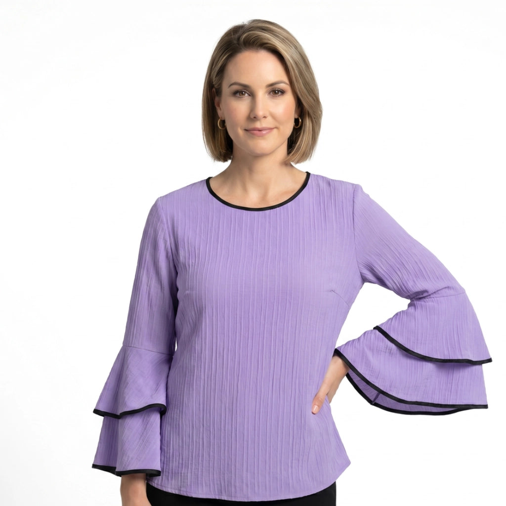 Barton Flared Sleeve Top