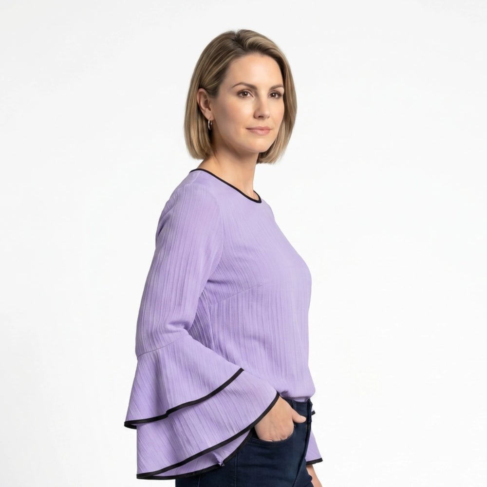 Barton Flared Sleeve Top