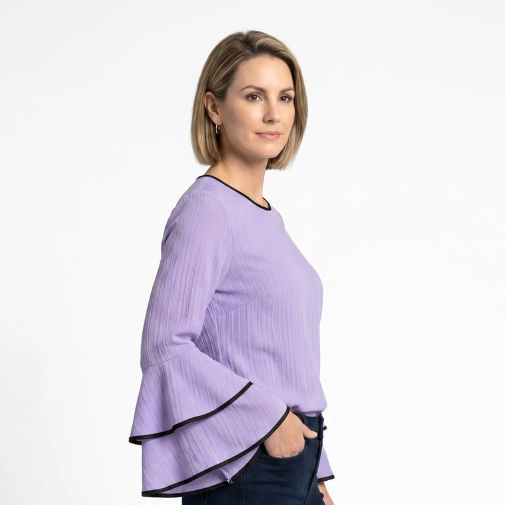 Barton Flared Sleeve Top