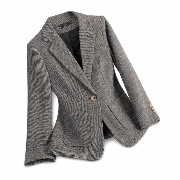 Quinn Padded Blazer - Color:Gray;Size:XS