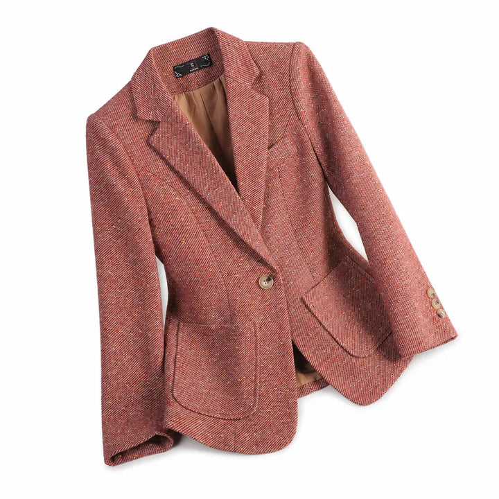 Quinn Padded Blazer - Color:Red;Size:XS